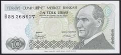 7.Emisyon 1.Tertip 10 Lira B58 268627 Çilaltı Çil