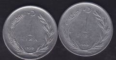 1959 Yılı 1 Lira (Ters Düz Takım)