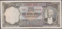 5.Emisyon 3.Tertip 100 Lira L19 070478 Çok Temiz+ ( Düzeltme var )