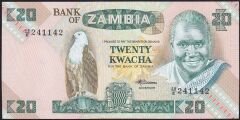 Zambia 20 Kwacha 1980 ÇİL Pick 27e - 241142 Blok Radar