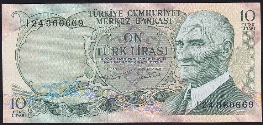 6.Emisyon 2.Tertip 10 Lira I24 360669 Çilaltı Çil