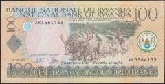 Rwanda 100 Frank 2003 Çil Pick 29