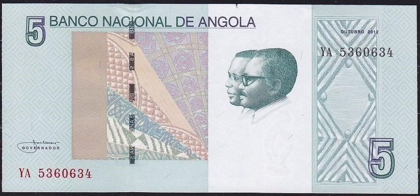 Angola 5 Kwanzas 2012 Çil