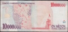 7.Emisyon 10 000 000 Lira A88 900212 Çok Temiz
