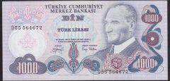 6.EMİSYON 2.TERTİP 1000 LİRA D55 564672 ÇİLALTI ÇİL