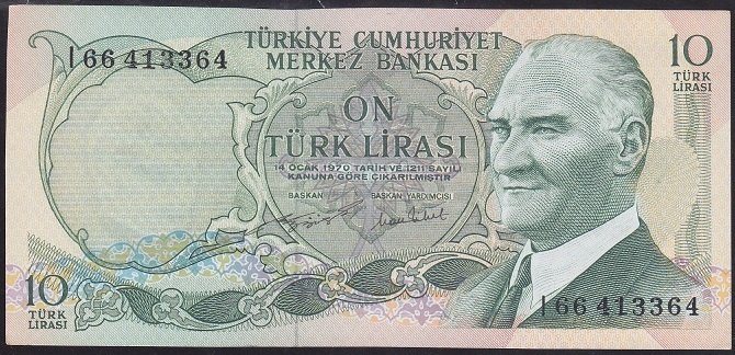 6.EMİSYON 2.TERTİP 10 LİRA I66 413364 ÇİLALTI ÇİL