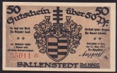 ALMANYA 50 PFENNİNG NOTGELD 1921 ÇİL