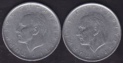 1962 Yılı 1 Lira (Ters Düz Takım)