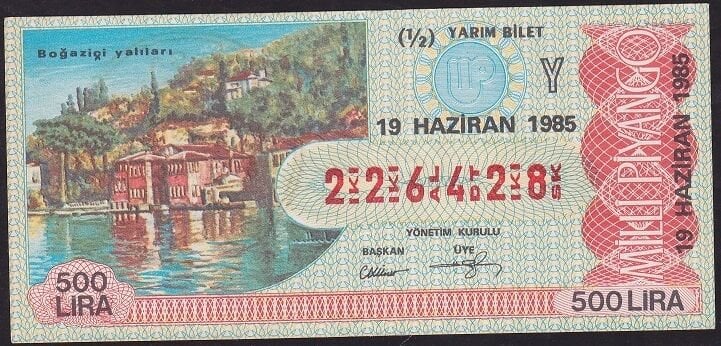 1985 19 Haziran Yarım Bilet - Y Serisi