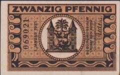 Almanya 20 Pfennig Notgeld 1921 Çil
