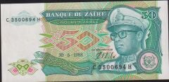 Zaire 50 Zaires 1988 Çilaltı Pick 32