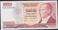7.Emisyon 2.Tertip 20000 Lira G44 478278 Çil