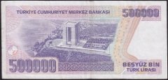 7.Emisyon 4.Tertip 500000 Lira H19 637326 Çok Temiz+