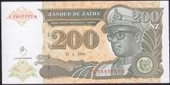 Zaire 200 Nouveaux Zaires 1994 Çil Pick 61 - 7777