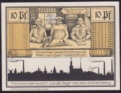 Almanya 10 Pfennig Notgeld 1921 Çil