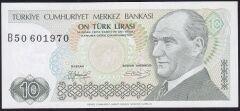 7.Emisyon 1.Tertip 10 Lira B50 601970 Çilaltı Çil