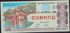 1985 19 Haziran Çeyrek Bilet - N Serisi