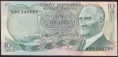 6.Emisyon 2.Tertip 10 Lira K89 246798 Çilaltı Çil
