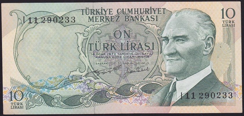 6.Emisyon 2.Tertip 10 Lira I11 290233 Ççt Çilaltı