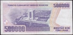 7.Emisyon 4.Tertip 500000 Lira H18 700466 Çok Temiz+