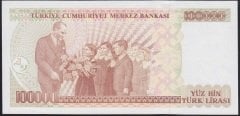 7.EMİSYON 3.TERTİP 100000 LİRA F11 013796 ÇİLALTI +