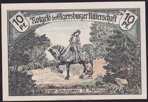 Almanya 10 Pfennig Notgeld 1921 Çil