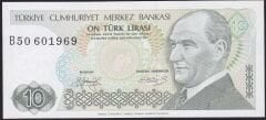 7.Emisyon 1.Tertip 10 Lira B50 601969 Çilaltı Çil