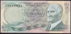 6.Emisyon 2.Tertip 10 Lira I13 159661 Çok Çok Temiz+