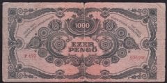 MACARİSTAN 1000 PENGO 1945 TEMİZ