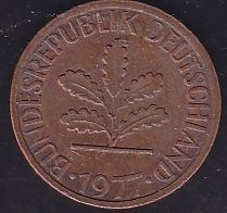 Almanya 1 Pfennig 1977 G