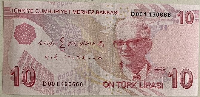 9.Emisyon 4.Tertip 10 Lira D001 190666 Çilaltı Çil