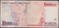 7.Emisyon 10 000 000 Lira A85 039234 Çok Temiz