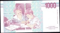 İtalya 1000 Lire 1990 Çok Çok Temiz