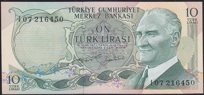 6.EMİSYON 2.TERTİP 10 LİRA I07 216450 ÇİLALTI ÇİL