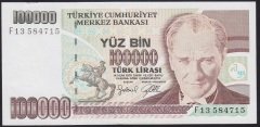 7.EMİSYON 3.TERTİP 100000 LİRA F13 584715 ÇİLALTI