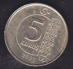 2021 Yılı 5 Kuruş