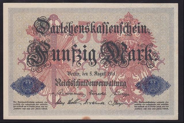 ALMANYA 50 MARK 1914 ÇİLALTI ÇİL