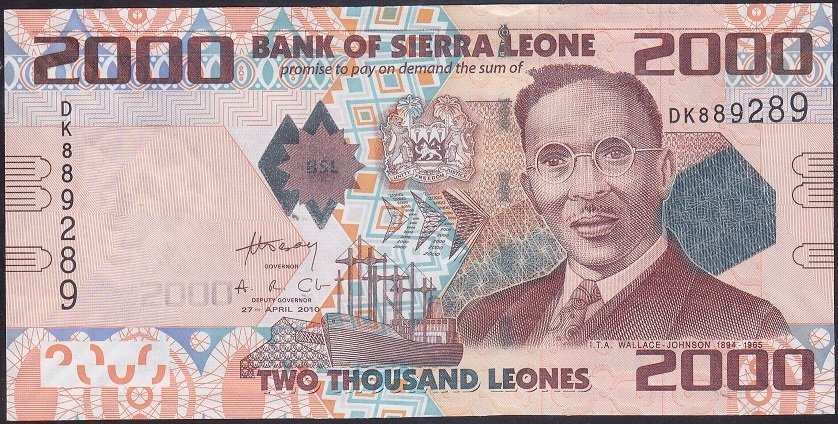 Sierra Leone 2000 Leones 2010 ÇİL Pick 31a