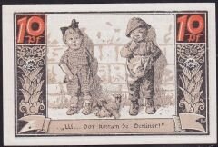 Almanya 10 Pfennig Notgeld 1920 Çil Filigranlı
