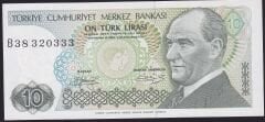 7.Emisyon 1.Tertip 10 Lira B38 320333 Çilaltı