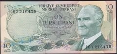 6.Emisyon 2.Tertip 10 Lira I07 216475 Çilaltı Çil