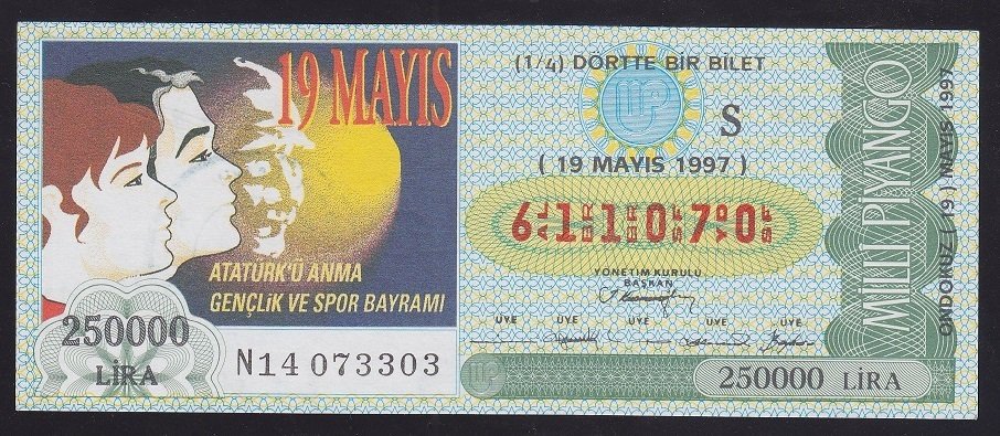 1997 19 MAYIS ÇEYREK BİLET
