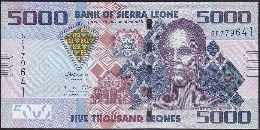 Sierra Leone 5000 Leones 2013 ÇİL Pick 32b