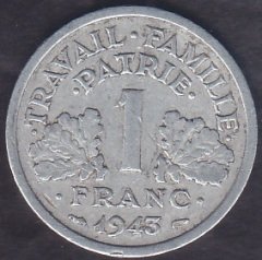 Fransa 1 Frank 1943