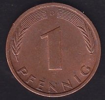 Almanya 1 Pfennig 1971 D
