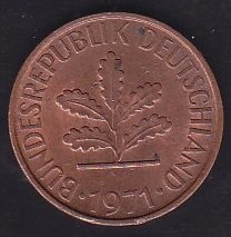 Almanya 1 Pfennig 1971 D