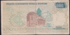 7.EMİSYON 1.TERTİP 5000 LİRA A26 643166 TEMİZ +