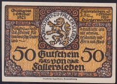 ALMANYA 50 PFENNİNG NOTGELD 1921 ÇİL