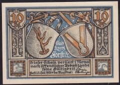 Almanya 10 Pfennig Notgeld 1921 Çil