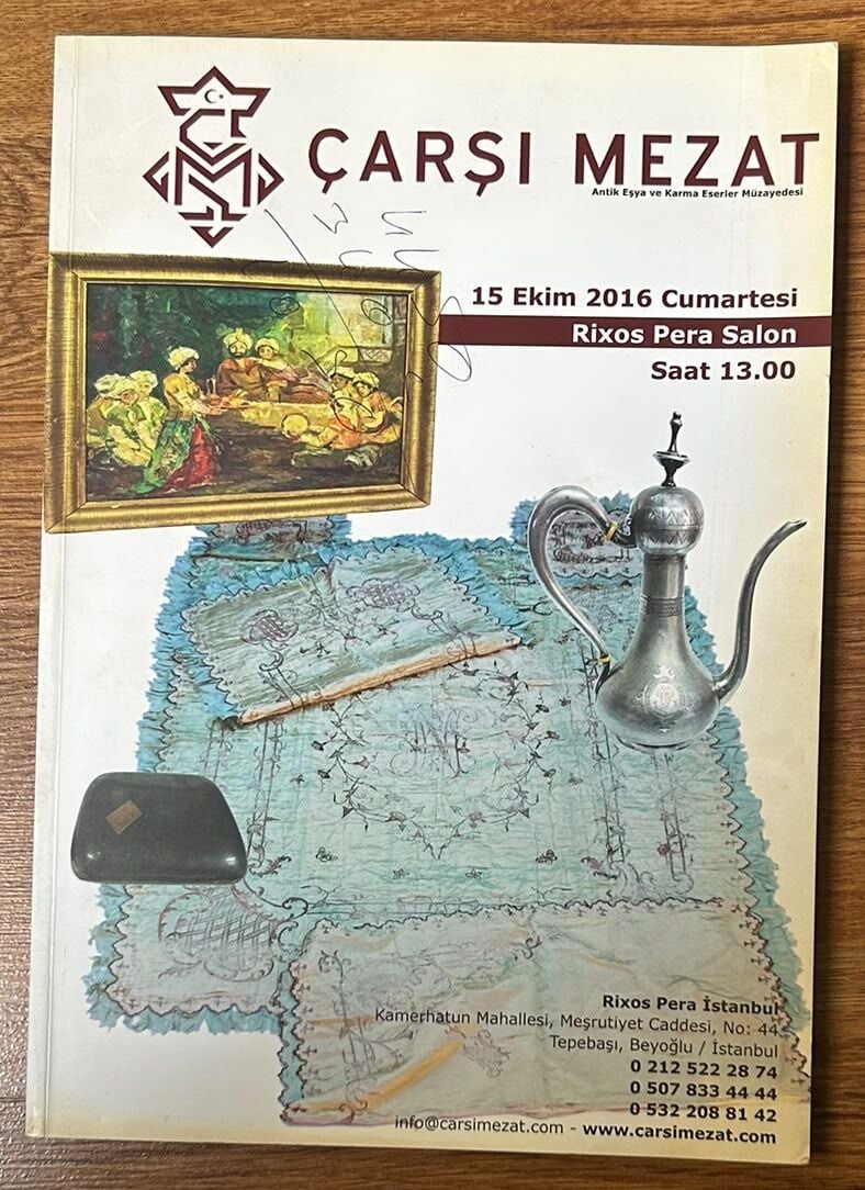 Çarşı Mezat Müzayede Kataloğu 15 Ekim 2016 Resimli 166 Sayfa